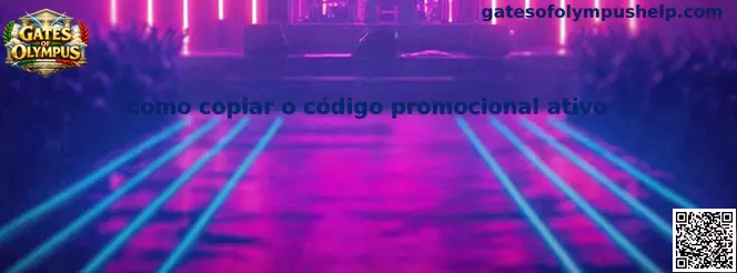 Cómo copiar o código promocional ativo